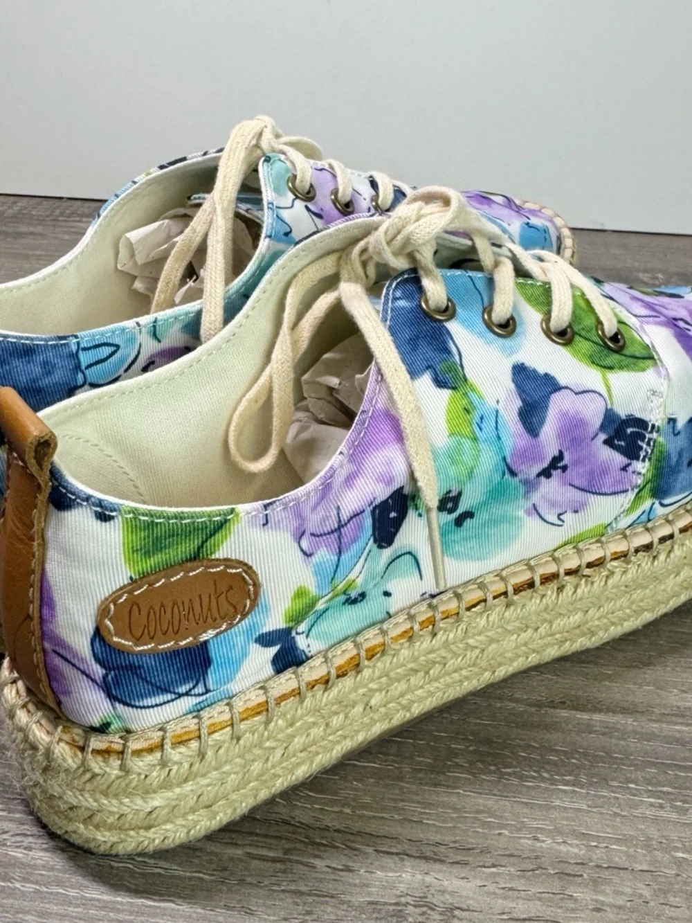 Coconuts Matisse Grateful Floral Canvas Espadrille PlatformSneakers size 7
